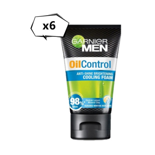 GARNIER MEN 男士洗面乳-淨白抗油光(100ml)*6