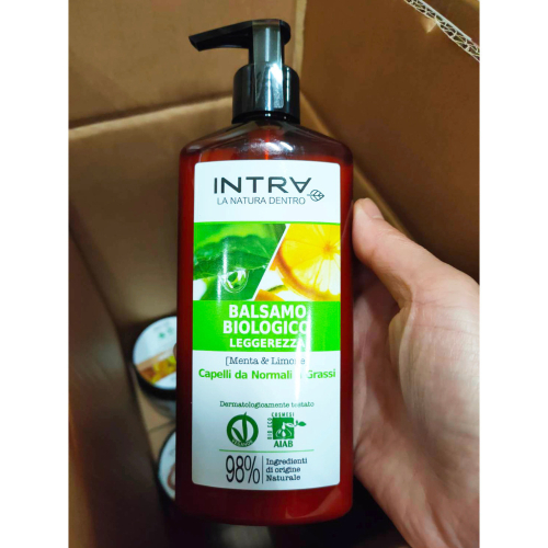義大利 唯有機 INTRA吟萃 薄荷檸檬淨化潤髮乳250mL (中性.油性髮/痘痘頭皮適用) 全新現貨