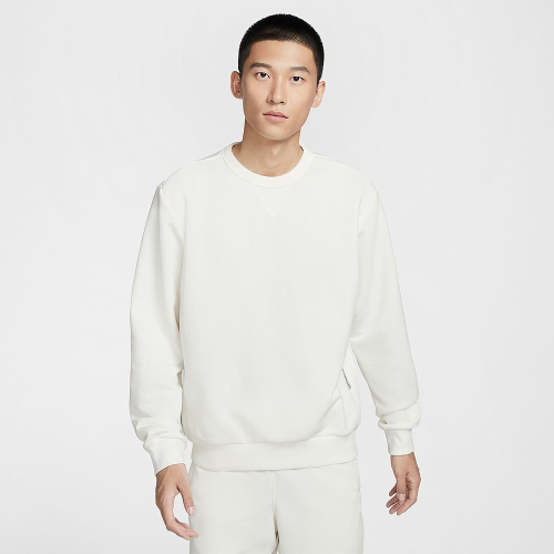 【WS】NIKE DRY CREW 米白 刺繡LOGO 口袋拉鍊 運動 休閒 長袖 T恤 大學T FZ0221-133