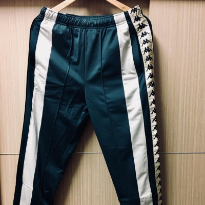 全台獨家 KAPPA Kontroll Banda Pant 卡帕 LOGO 金色邊長褲 深綠 30腰現貨 八成新 九分