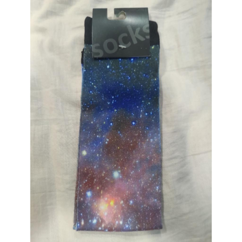BIOWORLD crew socks 全新星空小腿襪