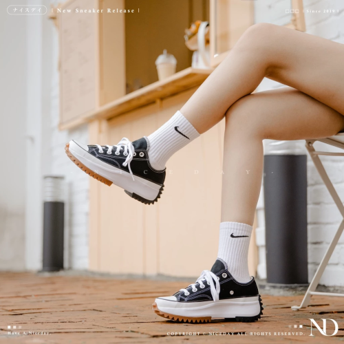 Converse Run Star Hike 低筒 黑 白 男女 增高 帆布鞋 168816c