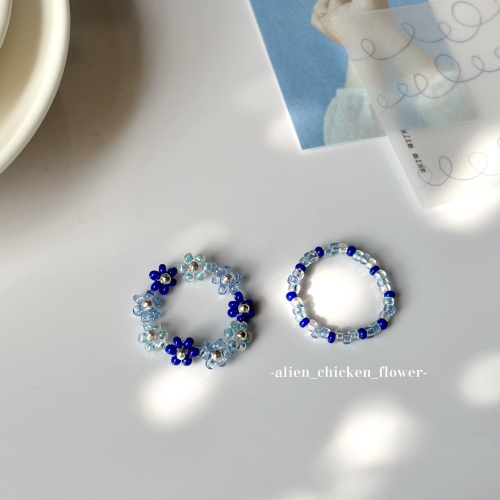 ????外星家ㄟ串珠戒指·͜· ✨蔚藍早起童話?️系列·͜· 手工串珠·͜· 串珠戒指·͜· 戒指·͜·