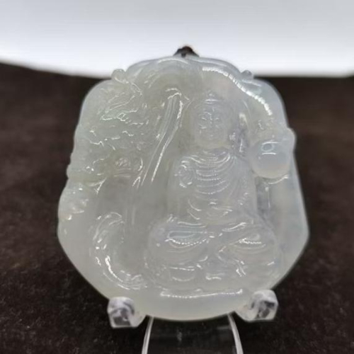 天然緬甸A貨翡翠 冰種 芙蓉 御龍觀音 種老肉細 附證書
