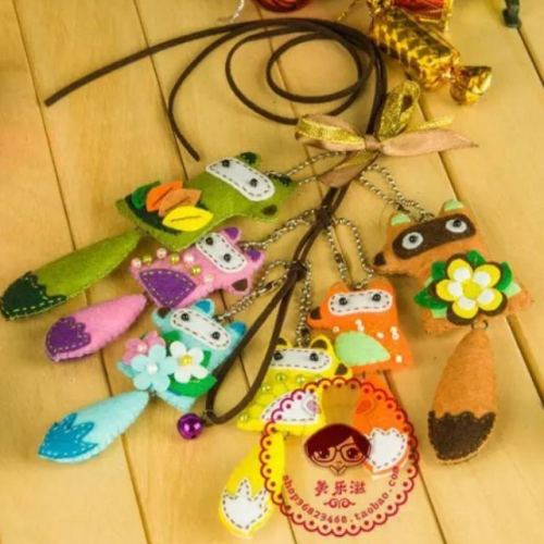 【Diy親手縫更有愛♡現貨】《特價》《狐狸一家親》不織布材料包/免裁剪/批發/文創/療癒/暫離手機/孕期手作/親子手作