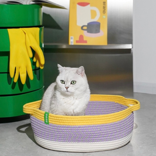快速出貨【貓房東 CatLandlord】 Zeze手工棉編織寵物籃