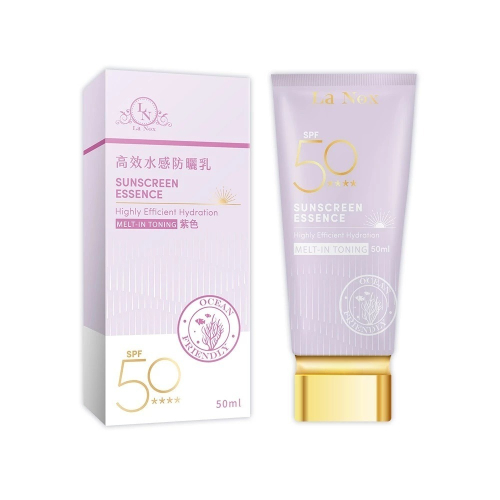高效水感防曬乳 50ml 紫色⚜️La Nox 海洋友善 SPF50★★★★ 球蘭花蜜 裂襇菌素 沙漠復活草 蜜羅木