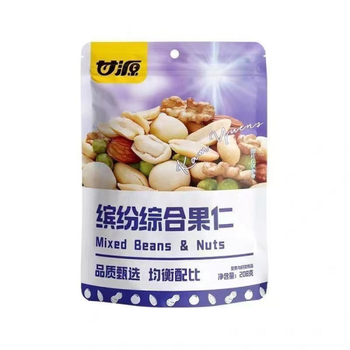 ?甘源 繽紛綜合果仁/繽紛每日豆果/鮮蝦味蝦條豆果 208克/包