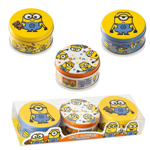 現貨-日本神戶風月堂 小小兵聯名 MINIONS 法蘭酥餅乾 鐵盒 限定 日本伴手禮