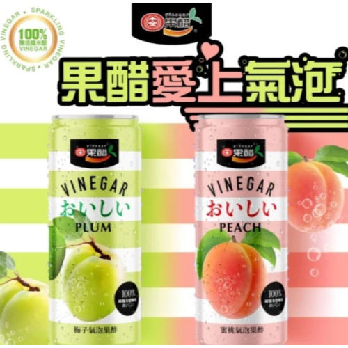 【嚴選SHOP】十全 氣泡果酢 330ml 果醋氣泡飲 果醋 氣泡飲 水果醋 碳酸飲料 蜜桃口味 梅子口味【Z710】
