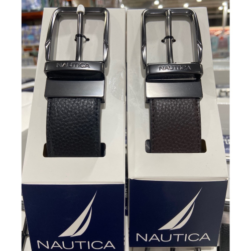 ?現貨特價！NAUTICA 男真皮可翻轉皮帶 腰圍32-42吋(二色可選:黑/咖)-吉兒好市多COSTCO代購