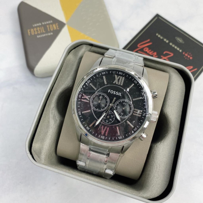 ??【現貨不用等！】Fossil Flynn Chronograph 男士手錶 不鏽鋼手錶 BQ1125IE