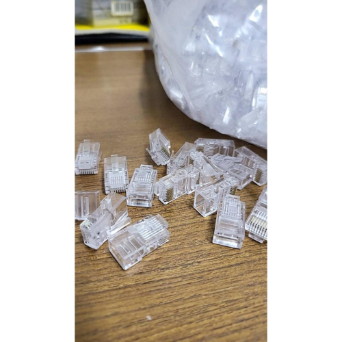 水晶頭 穿透式 RJ45 CAT5A 5,5e 網路水晶頭 穿透式水晶頭 三叉鍍金 CAT5e 網絡頭8P8C