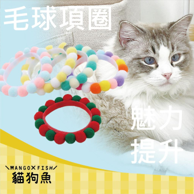 台灣現貨 ✨ 毛絨項圈 毛球項圈 鈴鐺項圈 毛絨球項圈 造型項圈 寵物項圈 寵物造型 打扮毛孩 貓咪項圈 貓 飾品