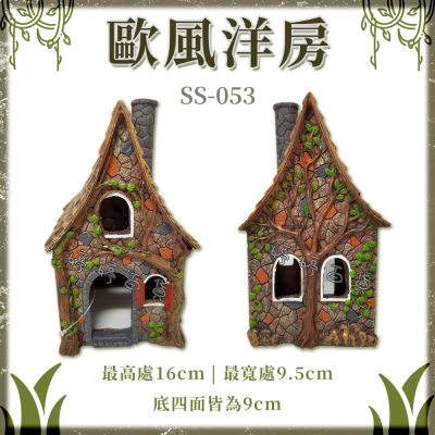 歐風洋房 西洋屋 造景 擺設 歐式建築 3D立體飾品 SS-053 裝飾 水族 園藝擺設 可愛裝飾品 婷婷水族 兩棲爬寵