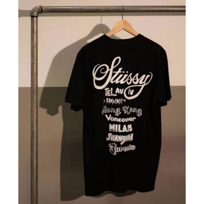 《米諾潮流》Stussy 新款world tour世界巡遊城市logo印花短袖T恤
