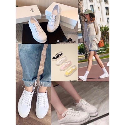 *CBB高級訂製/全新/二手賣場* ?️增高效果? celine 小白鞋 凱旋門帆布鞋 厚底休閒鞋運動鞋