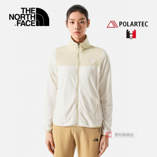 -滿3000免運-[雙和專賣店] THE NORTH FACE 女 保暖刷毛外套/可套接/81SR/白.卡其