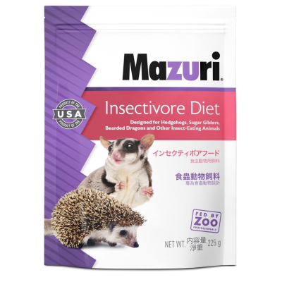 美國Mazuri 瑪滋力 食蟲目飼料(原裝)225g 蜜袋鼯 刺蝟 松鼠 寵物鼠 睡鼠 倉鼠 沙鼠 兩棲爬蟲 專用飼料