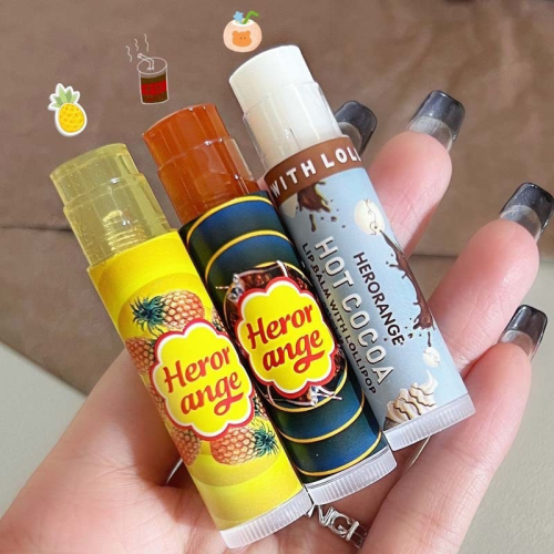 HERORANGE 百味 棒棒糖 護唇膏 潤唇膏 滋潤補水 保濕 防干裂 淡化 唇紋 無色唇膜