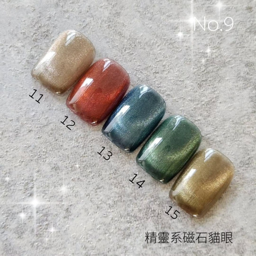 (美甲師價) No.9精靈系貓眼膠11~15 單瓶/套組