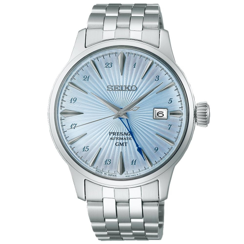 SEIKO 精工 PRESAGE 調酒師 雞尾酒GMT兩地時間機械錶SSK037J1/4R34-00J0B