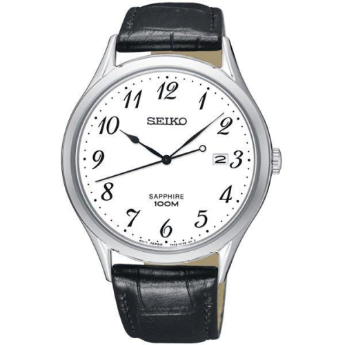 SEIKO 精工 日系都會男錶-白x黑/40mm 7N42-0FW0Z(SGEH75P1)