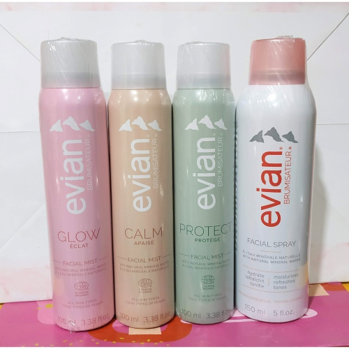 法國EVIAN 超導活膚礦泉噴霧 『淨化隔離、亮白煥膚、舒緩鎮靜100ml』/天然礦泉護膚保濕效果噴霧150ml