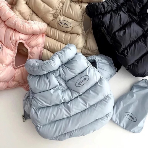 現貨 韓版莫蘭迪色簡約保暖 寵物棉襖狗狗衣服 秋冬季仿羽絨服泰迪棉衣