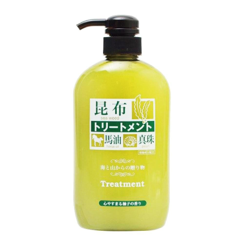 日本 Kumano 熊野油脂 馬油 昆布馬油 潤髮乳 600ml