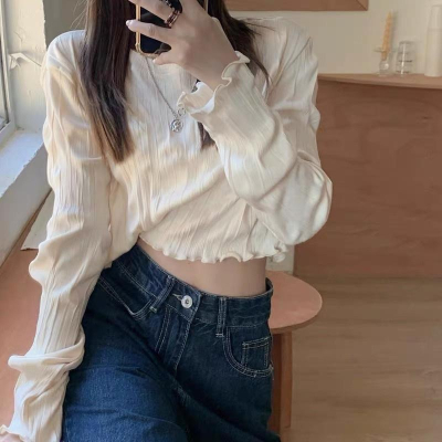 現貨❤️CHUMI 木耳QQ捲邊上衣