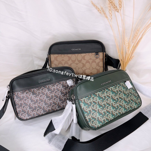 美國代購??台灣現貨 Coach 男款 雙層相機包 斜背包 肩背包