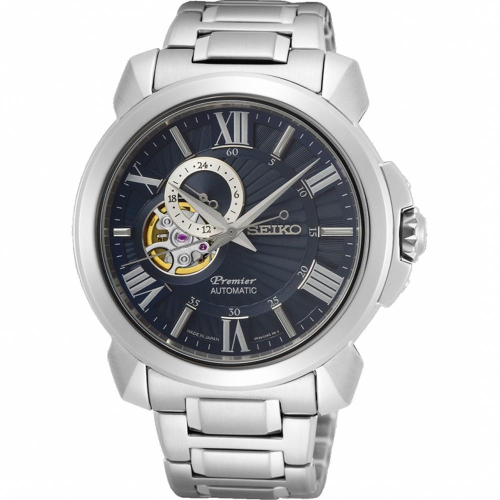 SEIKO Premier 開芯羅馬機械腕錶 4R39-00S0B SSA415J1