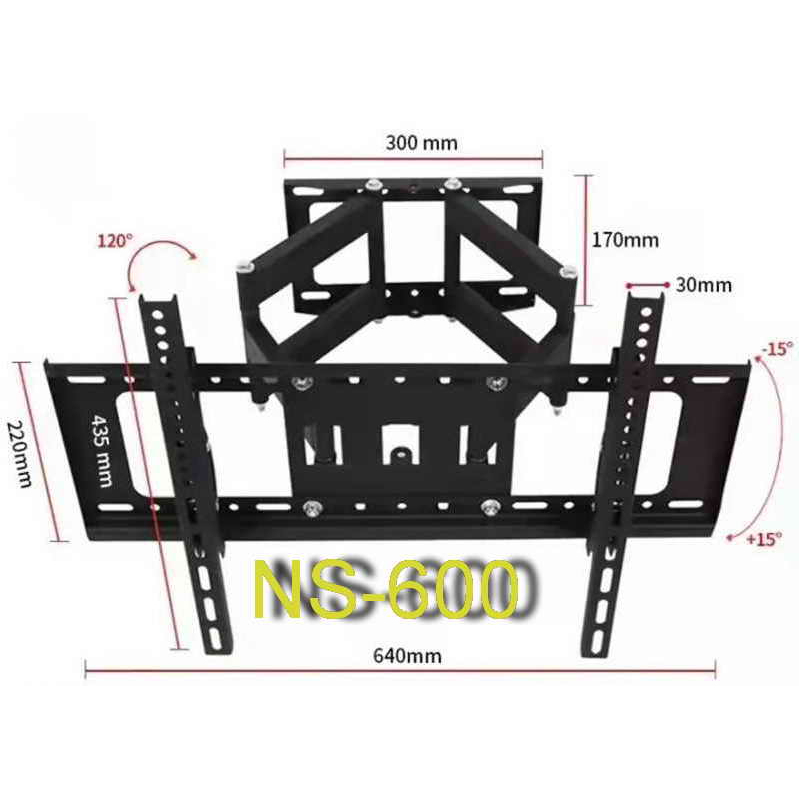 免運費! NS600 40-80吋 搖擺伸縮 六臂 上下可調角度 電視壁掛架 60吋 55吋 80吋