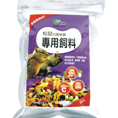優勝松鼠專用飼料500G松鼠均衡飲食餐500g