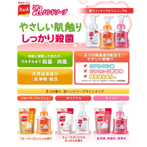 日本原裝 Muse 抗菌泡沫洗手乳 250ml 本體