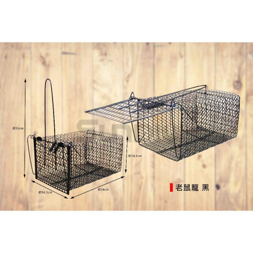 (鼠剪)老鼠籠/鐵製老鼠籠/捕鼠器/捕鼠籠/滅鼠/抓老鼠/米奇剋星-黑