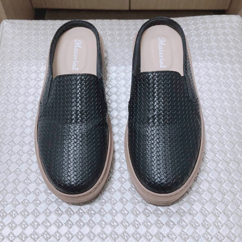 【Material 瑪特麗歐】台灣製素面壓紋穆勒鞋