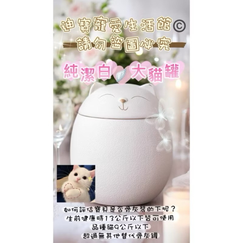 【 毛孩彩虹?殿】寵物大貓咪造型紀念骨灰罐