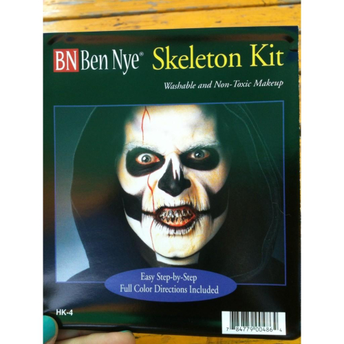 骷髏頭組合包 Skeleton Kit HK-4 BenNye 骷髏頭妝 骷髏頭粉底 骷髏頭白底 骷髏化妝