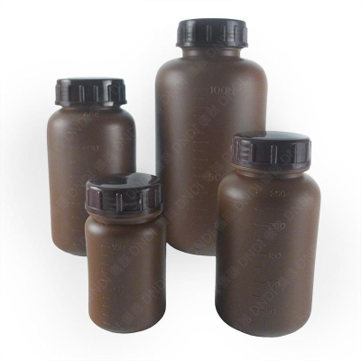 【DNDI儀器】茶色塑膠廣口瓶 刻度100ml~1L『含稅附發票』實驗室器材 PP廣口瓶 PE廣口瓶 分裝瓶