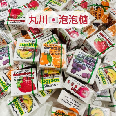 ?獅賣特實體店面 【單盒】丸川 泡泡糖 口香糖 葡萄 草莓 橘子 哈密瓜 日本泡泡糖 代購 零食 古早味零食 5.4g