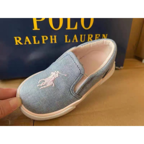 美國??RL polo 童鞋 休閒鞋 淺牛仔 好可愛 帆布鞋 一腳踩 百搭英倫學院防撞 文藝氣質 男女童