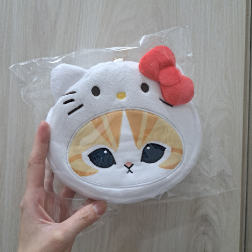 貓福珊迪 絨毛造型手拿包(Hello Kitty款)