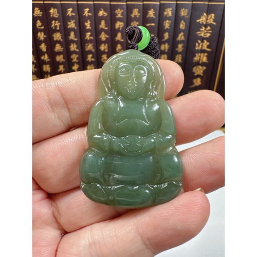 天然翡翠A貨-觀自在觀音掛件 商品編號071105