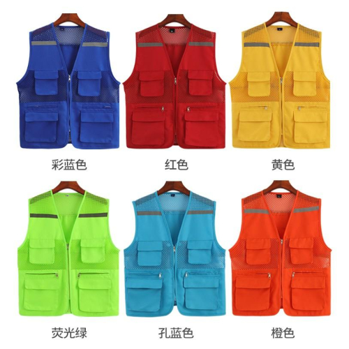 透氣網立體多口袋反光背心 安全防護 工作背心 釣魚背心 攝影記者 韓式背心 反光馬甲