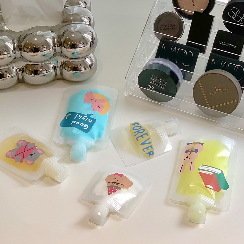 台灣現貨❤︎磨砂保養品旅行分裝袋 乳液分裝 噴霧瓶「有感選物」