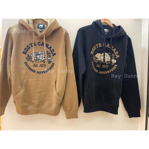 RS代購 Roots全新正品優惠 Roots男裝-戶外探險家系列 有機棉刷毛連帽上衣 滿額即贈購物袋