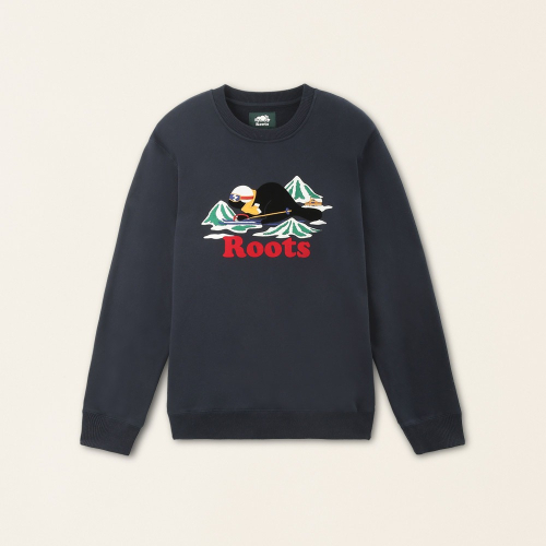 RS代購 Roots全新正品優惠 Roots 男裝-冬日海狸系列 佳節海狸圓領上衣 滿額贈購物袋