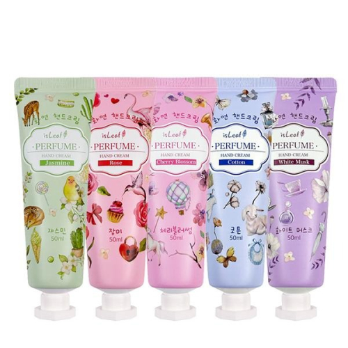 韓國 isLeaf 花妍護手霜 50ml 棉花/櫻花/玫瑰/白麝香/茉莉花 保溼護手-PQ美妝